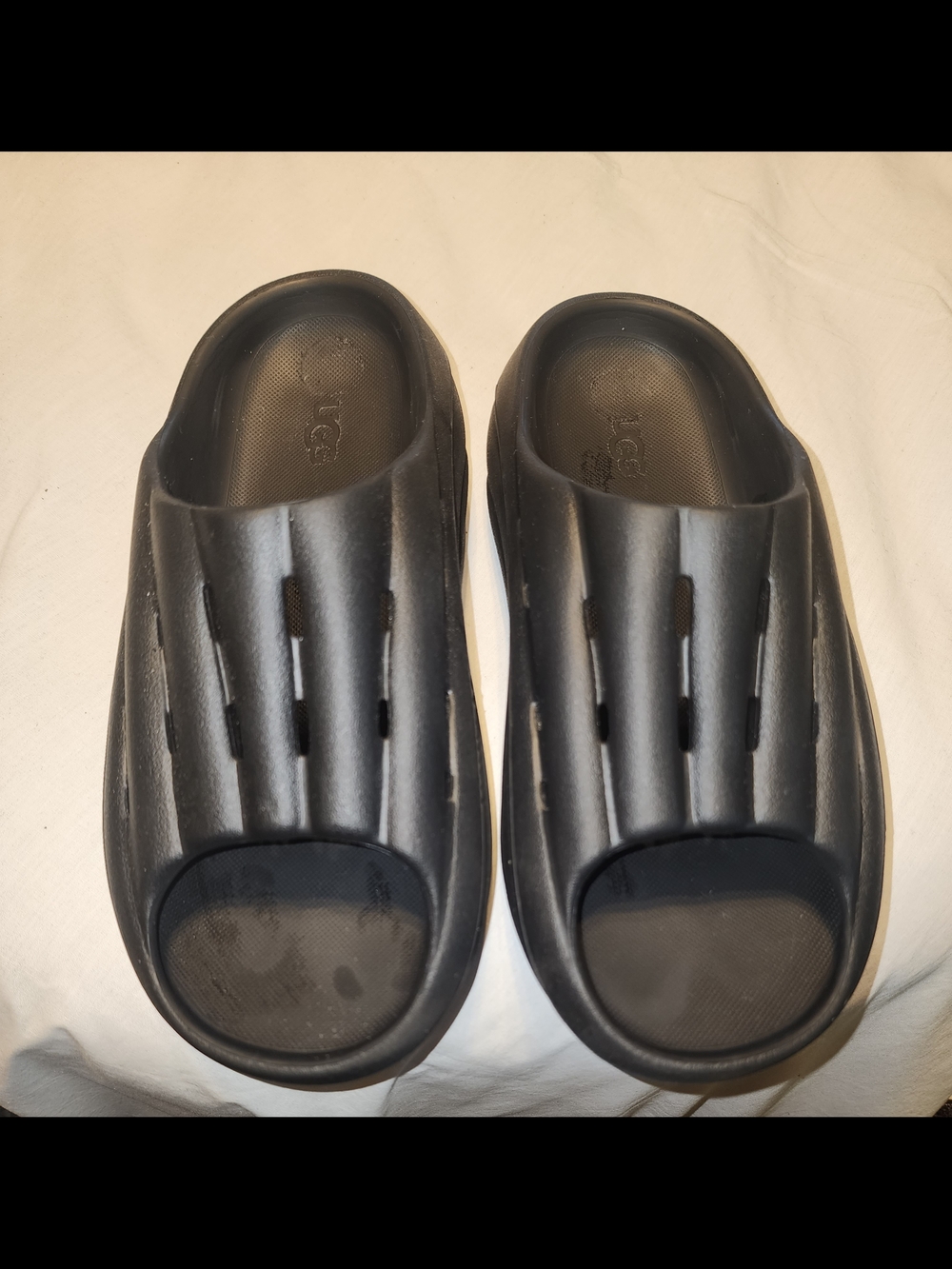 UGG Men’s Black Slip-On Vented Sandals
